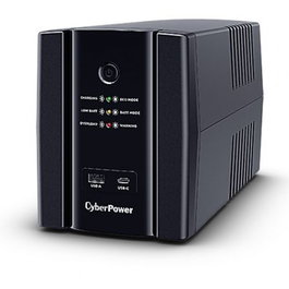 Cyberpower UT1500EG SAI Línea Interactiva - 1500VA/900W - Torre con 4 Salidas Schuko, AVR, Filtrado EMI, USB-C y USB-A, Compatible con Generador